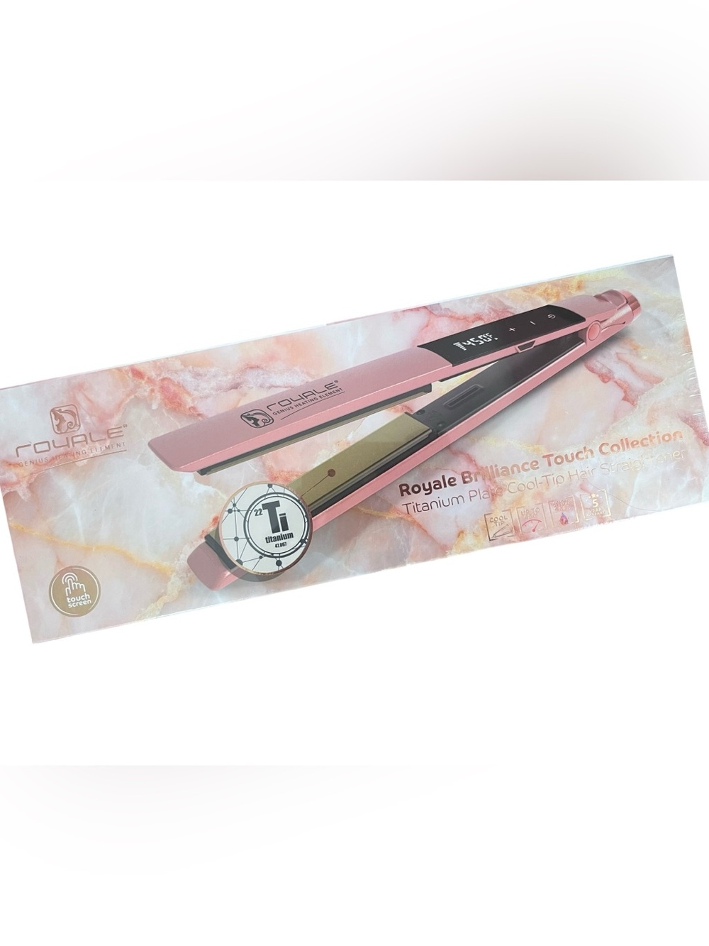 Royale Brilliance Touch Collection Titanium Plate Cool-Tip Hair Straightener